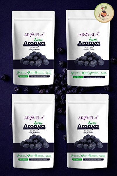 Arovela Arøvela - Geothermal Drying Aronia 100 g X 4 Pieces / Geothermal Dryi...