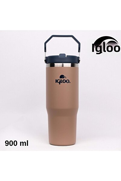 IGLOO ترمس بودرة 900 مل زجاجة مياه بني