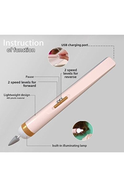 qnail Electric Nail File Nail Polishing Machine Lightweight Portable Mini Ele...