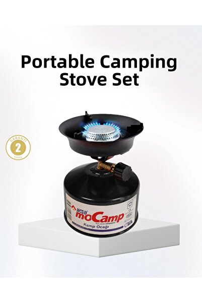 Epilons Outdoor Camping Stove Gas Portable Cooking Set with Three-Legged Bala...