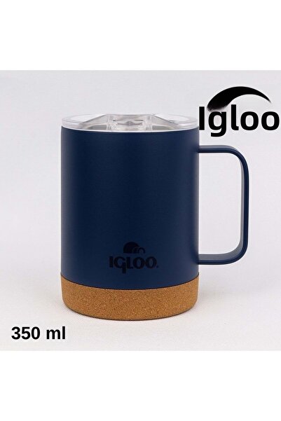 IGLOO كوب فلين 350 مل ترمس كوب زجاجة ماء أزرق داكن