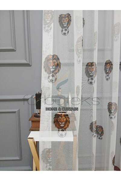 farbateks Perdeaua din tul pliat în 2 straturi Gs Ultraslan Cimbom Fan Galben...