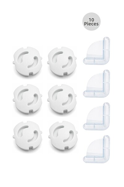 ketbox مجموعة أمان للأطفال والرضع مكونة من 6 قطع وأربعة واقيات زوايا من السيل...