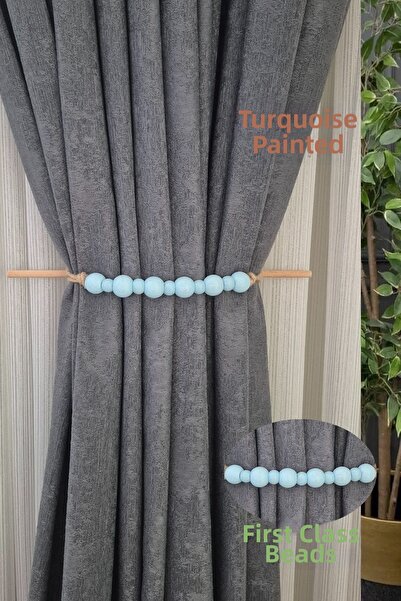 Armashine Suport pentru perdea din lemn lustruit în stil boem 1 bucată