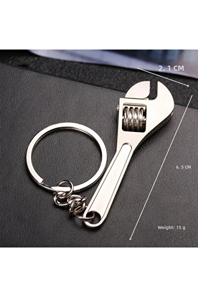 Choice silvery Simulation Tool Keychain Metal Creative Wrench Keychain Car Sm...