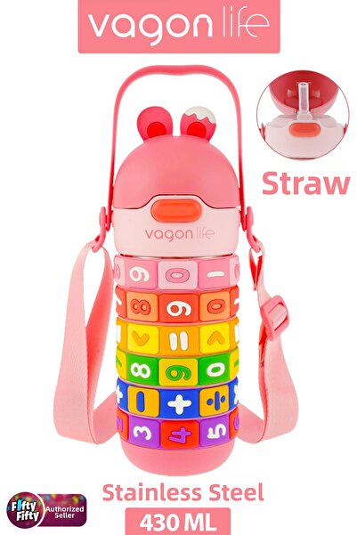 Vagonlife ترمس ستيل سعة 430 مل مع حامل معلق للزجاجة المائية FFVGN-430ML30031