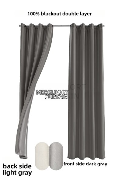 MebelPort Curtain 100% Bird Eye Stitched Double Blackout - Two Wings