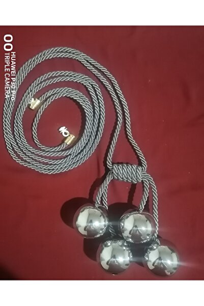 inga desing CORNISĂ DE LEGARE PERDELE 4 BUCĂȚI METALIZATE 3MT ANTRACIT [1 BUC]