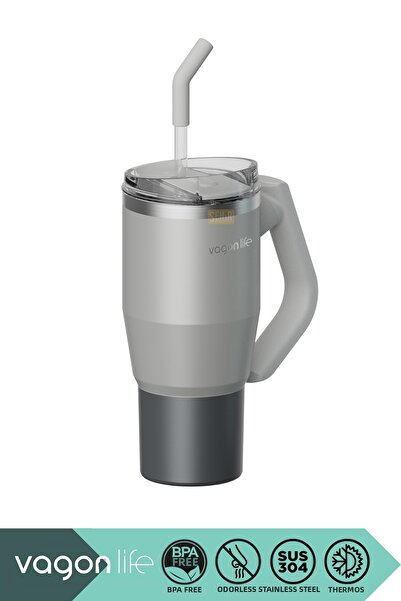 Vagonlife 950ml New Collection Stainless Steel Thermos with Ash - Functional ...