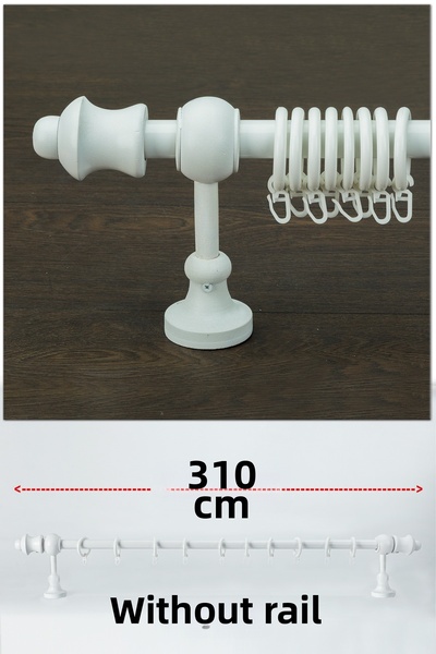 wenthi Suport pentru perdea rustic din lemn alb Venti 310 Cm