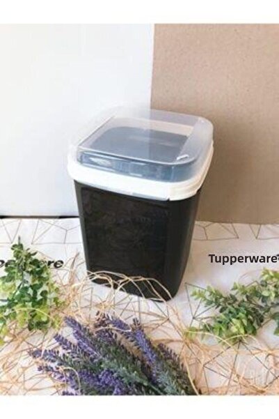 Tupperware صندوق تخزين مربع أسود خاص سعة 4 لتر