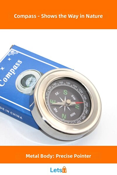 Letsii بوصلة معدنية متينة، أداة مثالية للملاحة أثناء السفر والتخييم