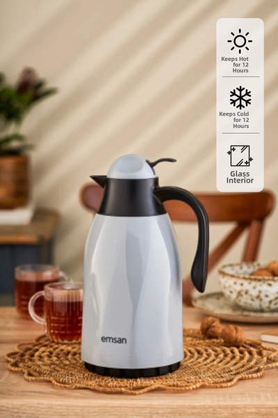 Emsan Gray Glacial Thermos - 1.3 Liter