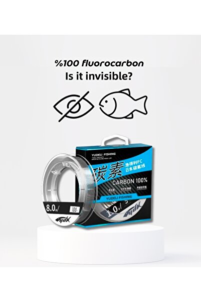 POYRAZ Σχοινί ψαρέματος από φθορίουχο άνθρακα 100% Αόρατο 0,20 - 0,26 - 0,30 ...