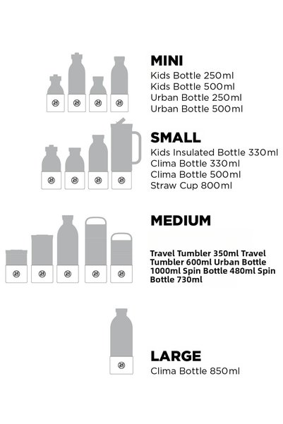 24 Bottles حافظة سيليكون وردية متوسطة الحجم
