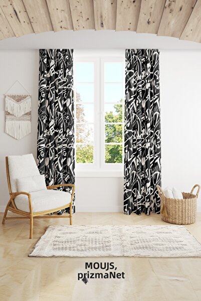 Moud's مرحبا برو منقوشة خلفية الستار غرفة المعيشة غرفة الشباب الجلد المدبوغ م...