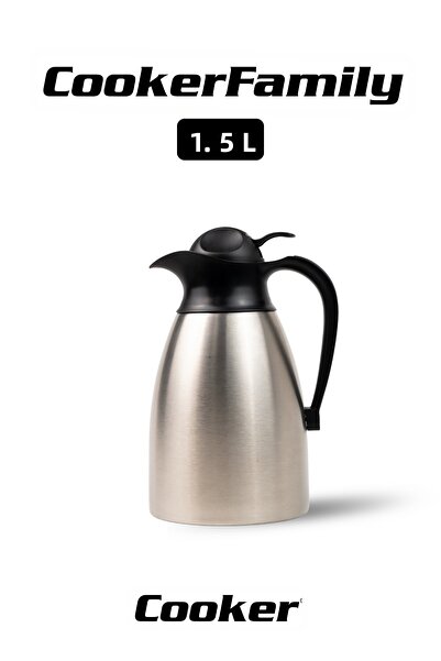 Cooker ترمس من الفولاذ المقاوم للصدأ سعة 1.5 لتر للنزهات والتخييم والمطاعم