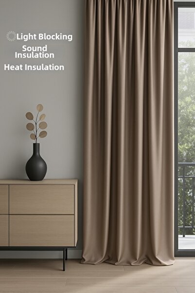 Monami Perdele de lux cu opacitate rezistentă la lumină Mink Elegance