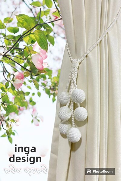 inga desing Accesorii pentru perdele Fond Legare perdea Brașoară de tavan 6 bile