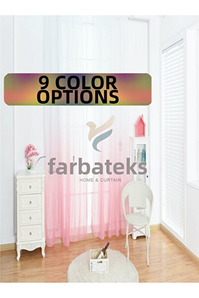 farbateks Tul degradat de culoare roz, tul degradat pliat în 2 straturi