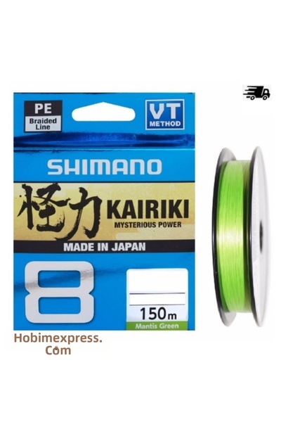 Shimano Kairiki 8x150M Mantis Green Knitted - Σχοινί Σχοινί