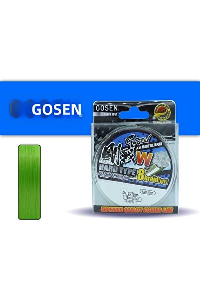 GOSEN W8 Hard Type - PE 8 Linie de pescuit împletită, 150 Mt verde deschis, 0...