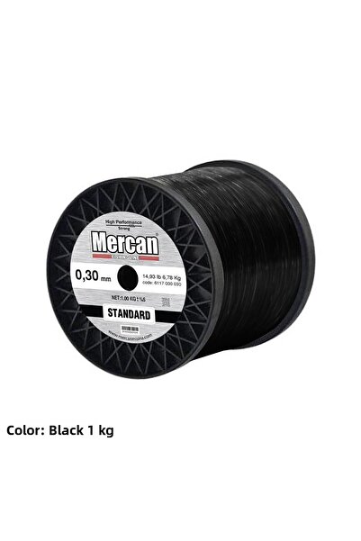 Mercan خط صيد أسود قياسي بوزن 1 كجم