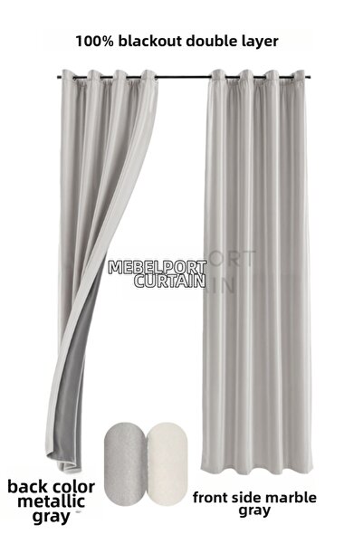 MebelPort Curtain 100% Bird Eye Stitched Double Blackout - Two Wings