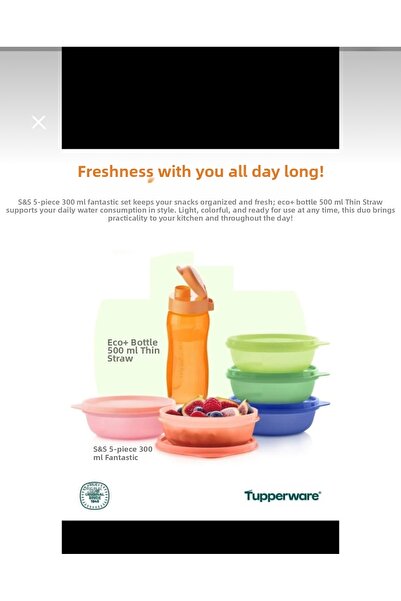 Tupperware Sugar Containers 4 Pieces and Slim Bottle 500 ml
