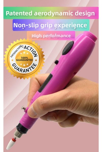 BEAUTY BOX COSMETIC Nail File Machine Permanent Nail Polish Remover Callus Cleaner Manicure Pedicure Prosthetic Nail Pink Color