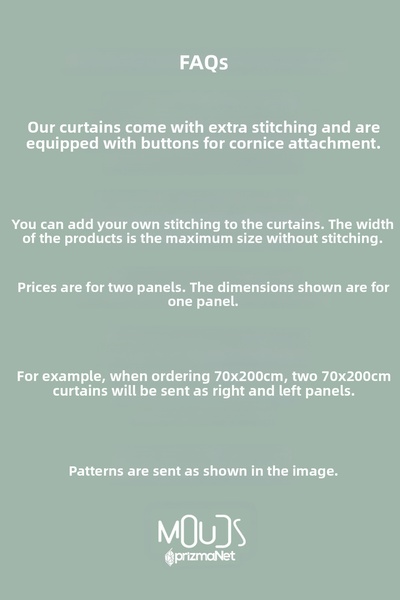Moud's Green Floral Patterned Suede Living Room Hall Background Curtain Printed Extrafoam Drawstring 2 Wings Prd-1037