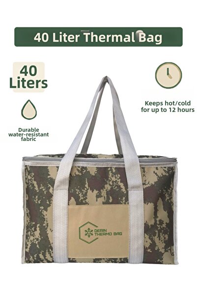 Wallery Bags 40 لتر معزول حراريًا بسحاب للتخييم والنزهات، حقيبة حرارية باردة ...