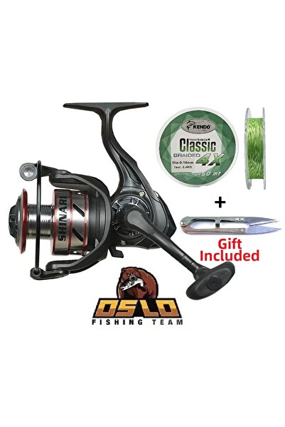 Oslo ماكينة صيد شيناري أفالون 4000 2+1 مع بكرة ملفوفة بخيط الصيد