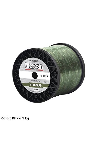 MERCAN MİSİNA خط صيد كورال ستاندرد 1 كجم باللون الأخضر الكاكي