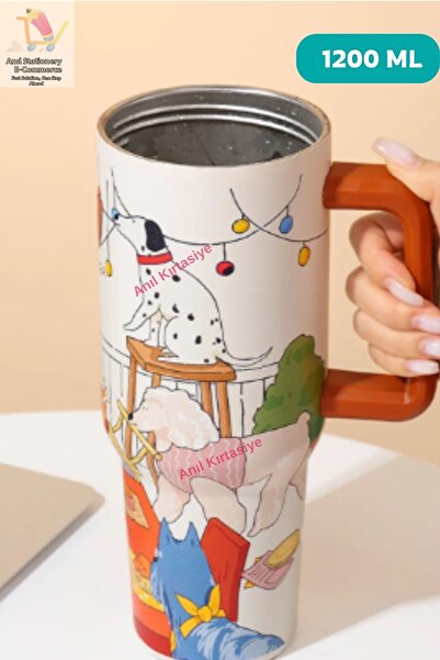 Vagonlife كوب قهوة معزول مع شفاطة سعة 1200 مل، كوب ساخن/بارد يدوم حتى 12 ساعة...