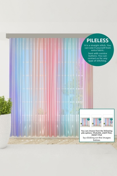 Bebemotto أومبير الوردي والأرجواني قوس قزح - ستارة تول لغرفة الأطفال والرضع