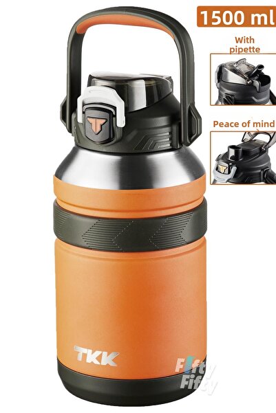 Vagonlife TKK 1500 ML Professional Camping Flask/Steel Thermos Dual Use with ...