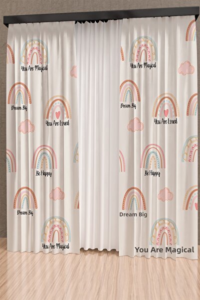 PRINTOPIA ستارة خلفية من القماش على شكل قرص العسل بنمط قوس قزح كبير من You Ar...