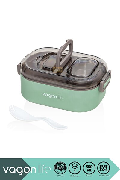 Vagonlife صندوق غداء بينتو 550 مل، مجموعة جديدة، صندوق غداء من الفولاذ المقاو...