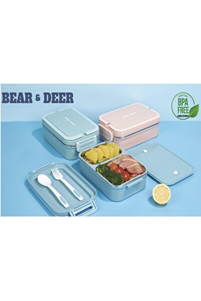 Bear&Dear Single Tier 750 ml Lunch Box Stainless Steel Easy Lock Lunch Box Fo...
