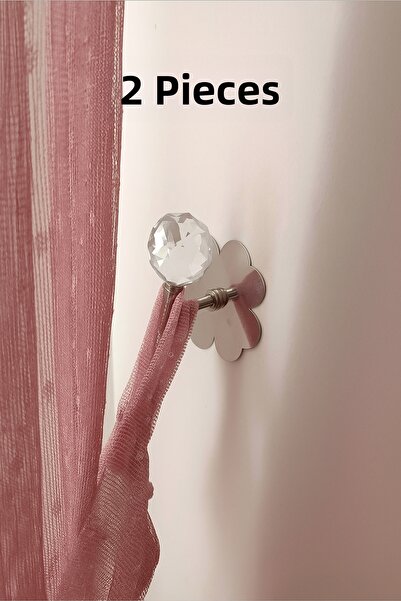 MGEStore Suport adeziv pentru perdea Renso Suport pentru perdea 2 bucăți