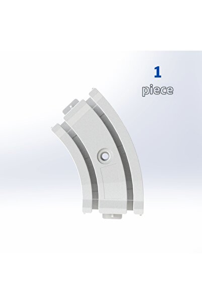 sebox Element de șină pentru perdea de colț cu rotație de 45 de grade, 2 bucă...