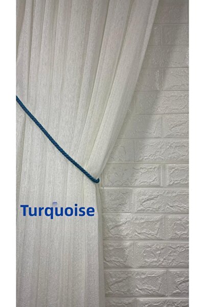 Helezoni Double Breasted Curtain Tulle Background Collection Rope Cord Braçol...