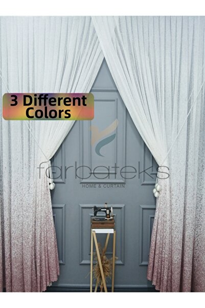 farbateks تصميم جديد مسحوق الوردي رش تول ومجموعة اليمين / اليسار تول خلفية ال...