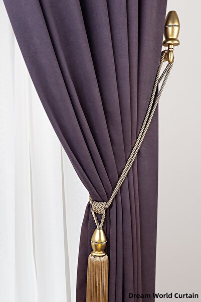 Hayal Dünyası Set de brațe decorative din lemn Renso pentru draperii, accesor...