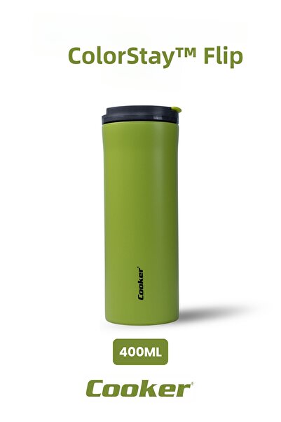Cooker كوب ترمس ستيل 400 مل أخضر Ckr2041