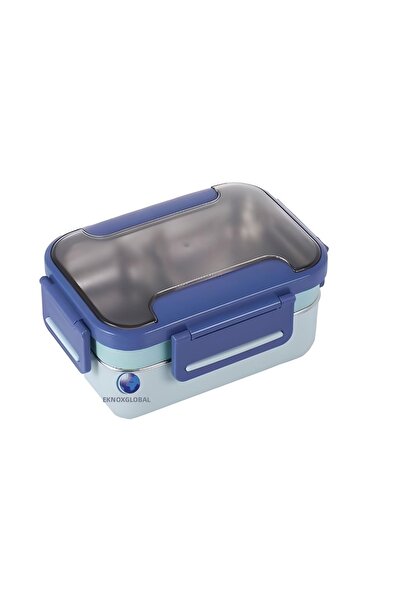 Vagonlife Double Layer Stainless Steel Lunch Box Navy Blue Bl20182