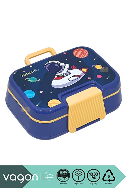 Vagonlife Bento 1030ml Lunchbox New Collection Single Layer 3 Compartments Pp...