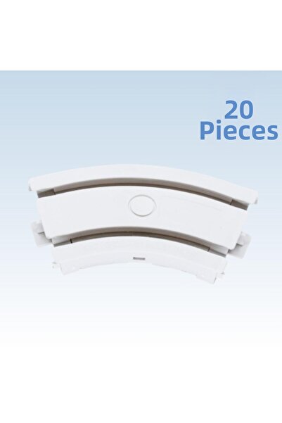 sebox Element de șină pentru perdele de colț în formă de L cu rotire la 45 de...