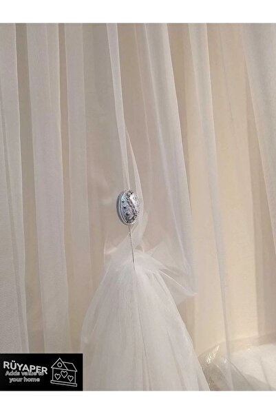 RÜYAPER Culoare argintie 1 bucată - Încuietoare de colectare a perdelei din t...